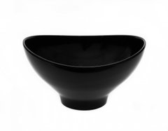 Чаша овальна, закруглена з меламіну, чорна, 29.5×26.6×16 см, 4.1 л