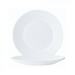 Тарілка кругла d-252 мм h-25 мм склокерамічна біла Restaurant Arcoroc P3972
