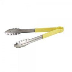 Щипцы кухонные 30 см. Winco, с пластиковыми желтыми ручками (59817)
