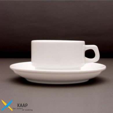 Чашка 250мл. фарфорова, біла Kaszub/Hel, Lubiana (блюдце 204-0615)