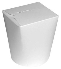 Упаковка-пастабокс для лапші, WOK (Вок) 600 мл паперова біла FastFood