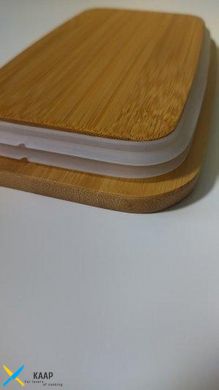Масленка керамическая с ножом 16х8х10 см 500 мл "Butter" с бамбуковой крышкой черная и белая O8030-144