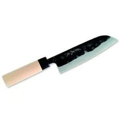 Кухонний ніж Сантоку чорний 16,5 см. Kaneyoshi, Yaxell з дерев'яною ручкою (30568)