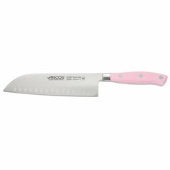 Нож кухонный японский 18 см. Santoku, Arcos с розовой пластиковой ручкой (233554)