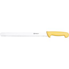 Кухонний ніж для хліба 30 см. Stalgast із жовтою пластиковою ручкою (284303)