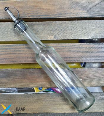 Пляшка для оливкової олії 250 мл. скляна з гейзером квадратна