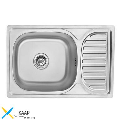 Кухонна мийка Lemax нержавіюча сталь декор сталь LE-5011 DE + сифон (LE-5011 DE)