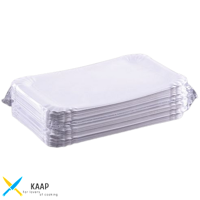 Тарілки одноразові паперові плоска 14х20 см 100 шт П білі