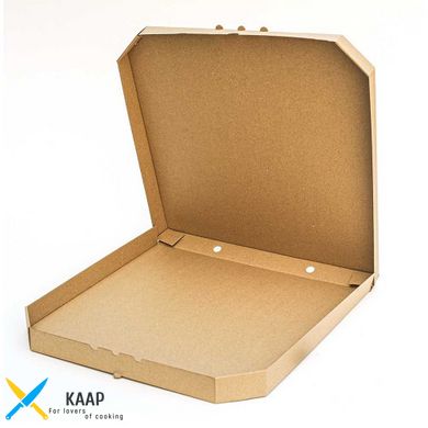 Коробка для піци 450х450х40 мм, бура картонна (паперова)