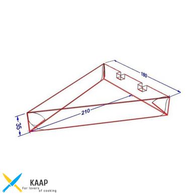 Упаковка-трикутник для шматка піци 210х180х35 ІІ крафт паперова (EKO)