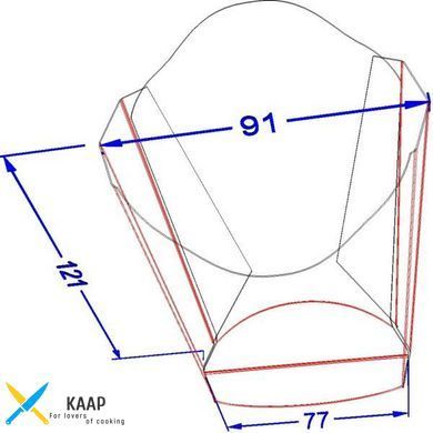 Упаковка для картоплі фрі Midi (120 грам) Темна 91/71х121 мм паперова 50 шт