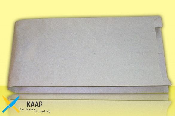 Пакет бумажный с боковой складкой для хлеба 27х13х7 см., 52 г/м2, 1000 шт/ящ жиростойкий бурый краф