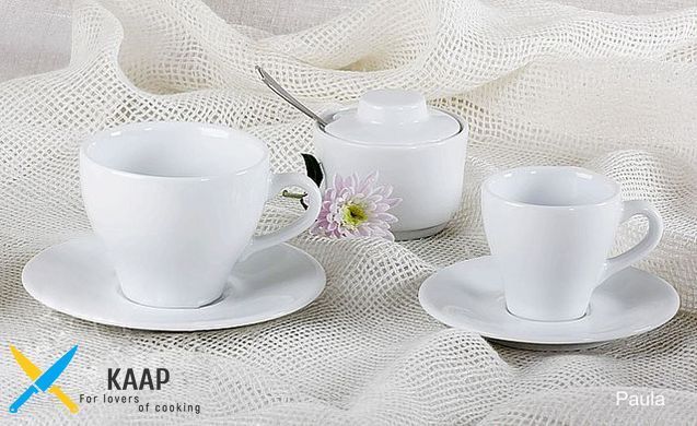 Блюдце 12 см. фарфоровое, белое Paula, Lubiana