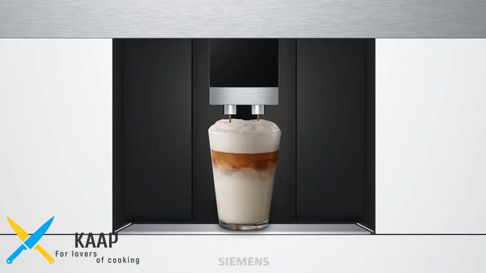 Кавомашина Siemens вбудована, 2.4л, зерно+мелена, автомат.капуч, LED-дисплей, авторецептів -30, білий