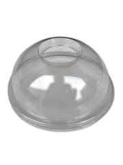Кришка пластикова для склянки Polarity 250 мл купол з отвором 100 шт (для склянки 41439)