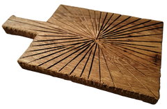 Доска для подачи у ручкой 40х23х3 см "Sunrise" прямоугольная деревянная из дуба с эффектом старения