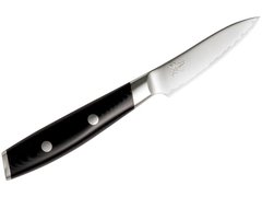 Кухонний ніж для овочів 8 см. MON, Yaxell із чорною ручкою з Канва-Мікарта (36303)
