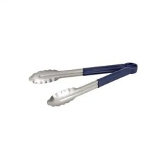 Щипцы кухонные 23 см. Winco, с пластиковыми синими ручками (59077)