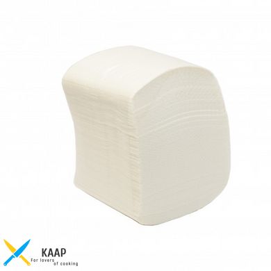 Папір туалетний листовий 2 шари білий целюлозний 200 шт/уп