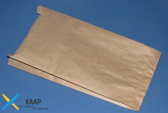 Пакет бумажный с боковой складкой для хлеба 27х16х4 см., 40 г/м2, 1000 шт/ящ бурый крафт (61000)
