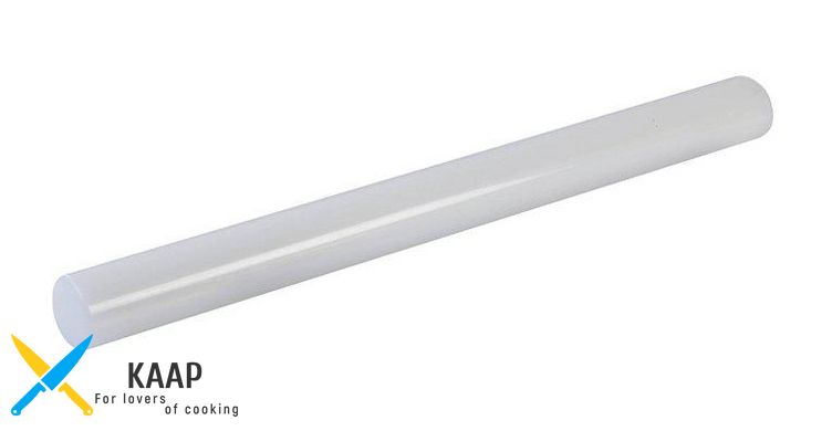 Скалка кондитерская пластиковая 50,8х4,5 см. без ручек, белая FoREST