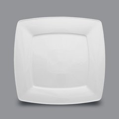 Тарелка квадратная 24,5х24,5 см. фарфоровая, белая Victoria, Lubiana