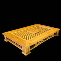 Чайный столик бамбук (Чабан) средний 45х30х7 см светлый (столик для чайной церемонии)