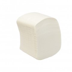 Папір туалетний листовий 2 шари білий целюлозний 200 шт/уп