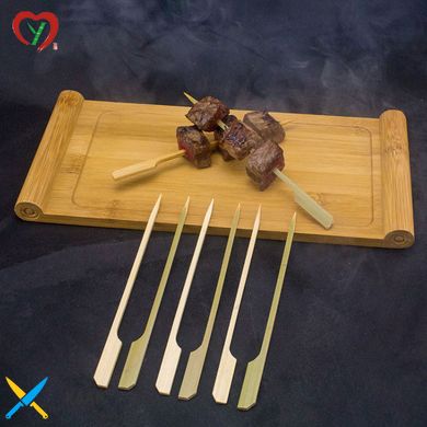 Шпажка-шампур для шашлыка Японские 200 мм (20 см) 100 шт/уп, бамбуковые, Гольф-Весло