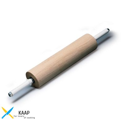 Скалка дерев'яна з ручками, що обертаються L-500 мм, d-80 мм Martellato RLS50