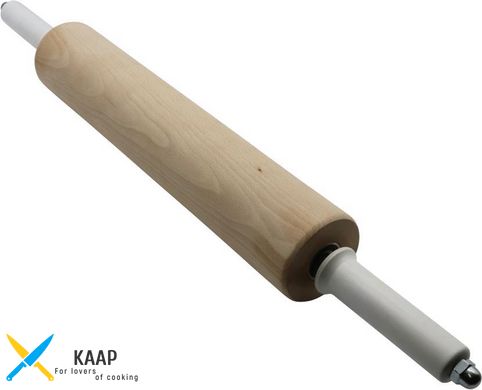 Скалка дерев'яна з ручками, що обертаються L-500 мм, d-80 мм Martellato RLS50