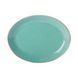 Блюдо овальное 31х24 см. фарфоровое, бирюзовое в точку Seasons Turquoise, Porland